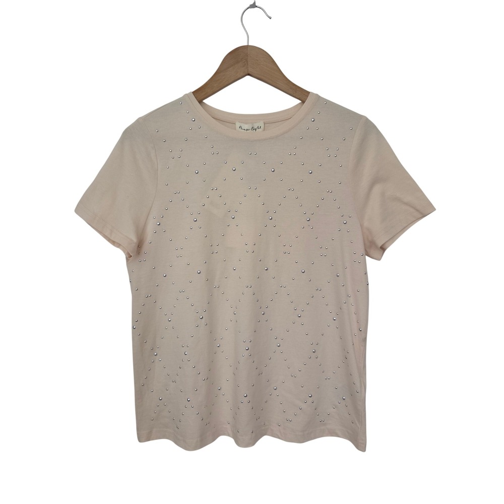 Phase Eight Jada‎ Stud Detail T-Shirt Women US 8 Cream NWT $125 100028105512
